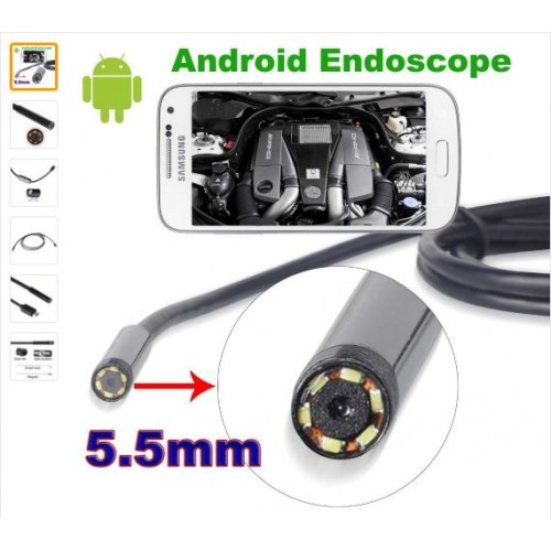 Literatura capa Artista Endoscopio USB con cable para SMARTPHONE GM 1000 camara de 5-5 mm
